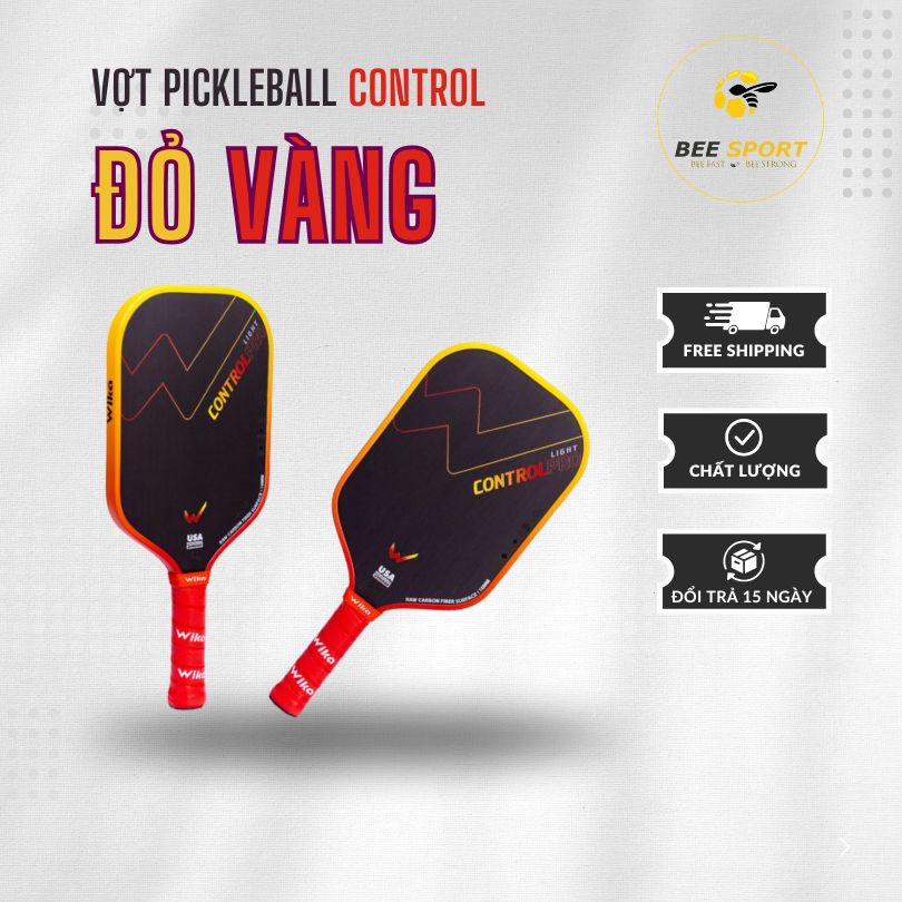 Vợt Pickleball Control Bee Sport đỏ vàng Vợt Pickleball Control Bee Sport đỏ vàng